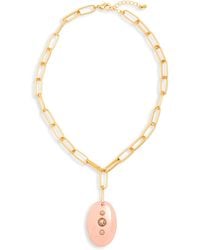 Nordstrom - Stone & Stud Resin Pendant Necklace - Lyst