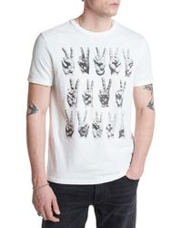 John Varvatos - Peace Hands Graphic T-shirt - Lyst