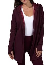 90 degree by reflex heavy fleece open front cardigan
