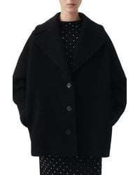Mango - Selection Oversize Short Wool Blend Coat - Lyst