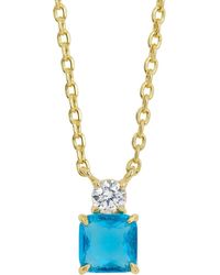 Savvy Cie Jewels - Cubic Zirconia Birthstone Pendant Necklace - Lyst