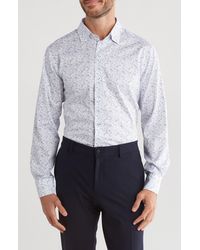 David Donahue - Paisley Casual Cotton Twill Button-up Shirt - Lyst