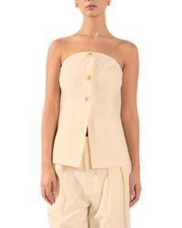 Endless Rose - Button Strapless Top - Lyst