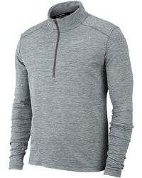 nike running pacer half zip sweat in black