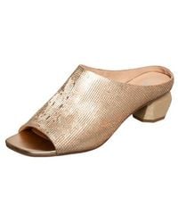 Antelope - Amara Metallic Leather Kitten Heel Sandal - Lyst