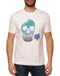 Robert Graham - Melting Skull Cotton Graphic T-shirt - Lyst