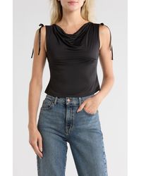 Vigoss - Ruched Slinky Tie Top - Lyst