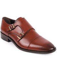 VELLAPAIS - Lefors Double Monk Strap Leather Loafer - Lyst
