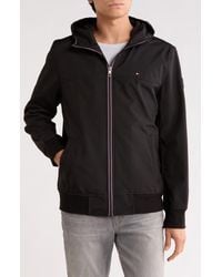 Tommy Hilfiger - Water Resistant Hooded Softshell Jacket - Lyst