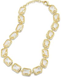 Savvy Cie Jewels - Bezel Crystal Collar Necklace - Lyst