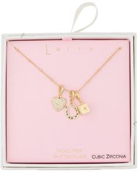 Leith - Luck & Love Charm Necklace - Lyst