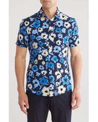 BOSS - Roan Kent Slim Fit Floral Button-up Shirt - Lyst