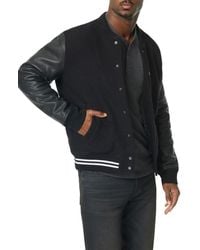 Joes Jeans Mens Raffi Leather Bomber