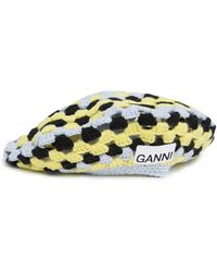 Ganni - Lambswool Crochet Beret - Lyst