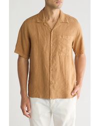 NN07 - Julio 5706 Short Sleeve Linen Button-up Camp Shirt - Lyst