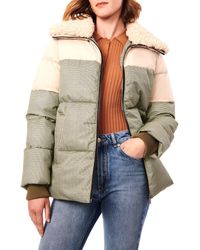 Bernardo - Mixed Media Faux Fur Trim Puffer Jacket - Lyst