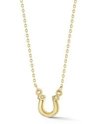 Ember Fine Jewelry - Diamond Horseshoe Pendant Necklace - Lyst