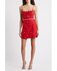 Elliatt - Adeline Embellished Sequin Tweed Cocktail Minidress - Lyst