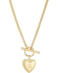 Adornia - Initial Heart Toggle Necklace - Lyst