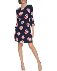 Tommy Hilfiger - Lily Cluster Bell Sleeve Jersey Shift Dress - Lyst