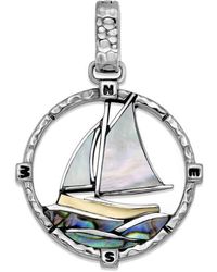 Samuel B. - Two-Tone Abalone & Mother-Of-Pearl Sailboat Pendant - Lyst