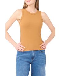 Halogen® - Fitted Ribbed Tank Top - Lyst
