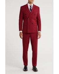Gino Vitale - Slim Fit Solid Double Breasted Suit - Lyst
