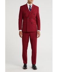 Gino Vitale - Slim Fit Solid Double Breasted Suit - Lyst