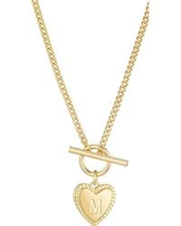Adornia - Initial Heart Toggle Necklace - Lyst