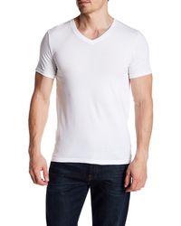 Nordstrom - Stretch Cotton Trim Fit V-neck T-shirt - Lyst