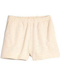 Madewell High Rise Pleated Knit Shorts In Bleached Linen At Nordstrom Rack - Natural