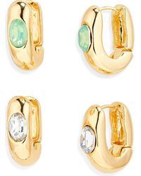 Tasha - Set Of 2 Huggie Hoop Earrings - Lyst