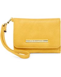 steve madden yellow wallet