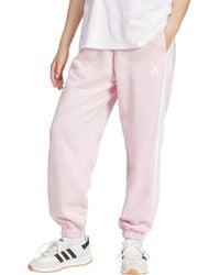 adidas - 3-Stripes Fleece Sweatpants - Lyst