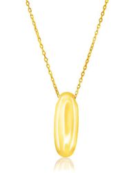 Simona - Bubble Initial Pendant Necklace - Lyst