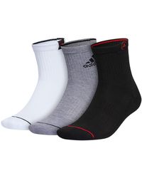 adidas - Assorted 3-pack Cushioned High Quarter Socks - Lyst