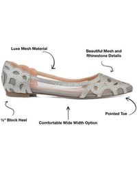 Journee Collection - Batavia Rhinestone Flat - Lyst