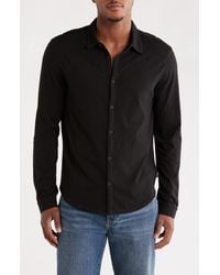 John Varvatos - Clark Organic Cotton Jersey Button-Up Shirt - Lyst