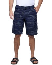 Xray Jeans - Belted Cotton Twill Cargo Shorts - Lyst