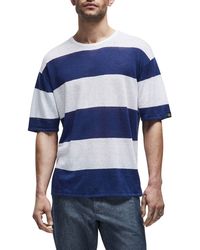 Rag & Bone - Kerwin Oversize Stripe Linen T-shirt - Lyst