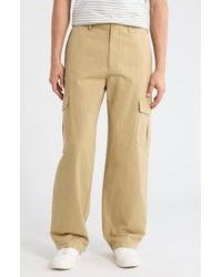 Vince - Flat Front Cotton & Linen Cargo Pants - Lyst