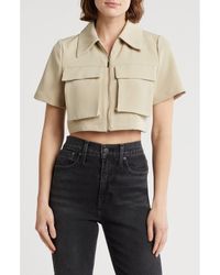 Love By Design - Barcelona Short Sleeve Crop Utility Jacket - Lyst