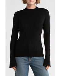 DKNY - Mock Neck Bell Sleeve Sweater - Lyst