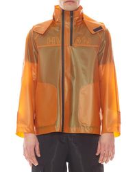 HVMAN - Transparent Waterproof Hooded Raincoat - Lyst