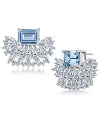 CZ by Kenneth Jay Lane - Mixed Cubic Zirconia Cluster Stud Earrings - Lyst