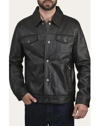 Frye - Leather Trucker Jacket - Lyst