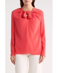 Longchamp - Tie Neck Top - Lyst