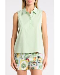 DR2 by Daniel Rainn - Sleeveless Poplin Polo - Lyst