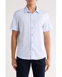 DKNY - Declan Short Sleeve Button-Up Shirt - Lyst