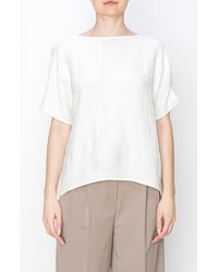 MELLODAY - Textured Button Back Top - Lyst